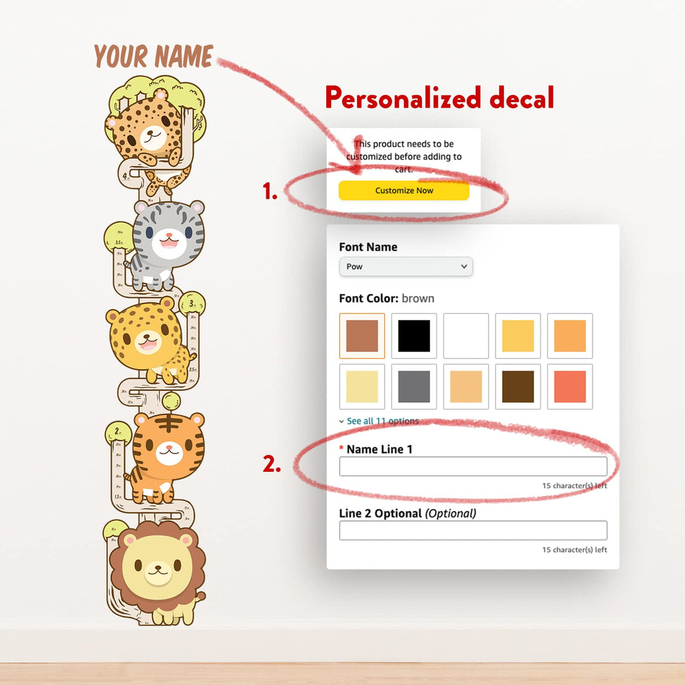 Oliver's Labels nursery-decor-growth-chart adds charming decor while teaching measurements.