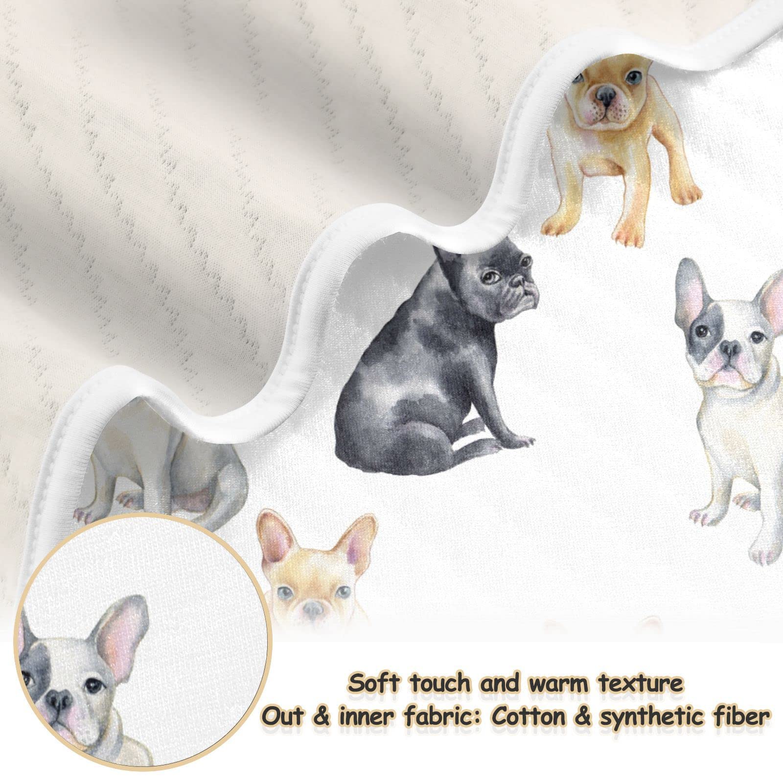 Ollabaky fabric close-up shows breathable cotton-polyester blend quality.