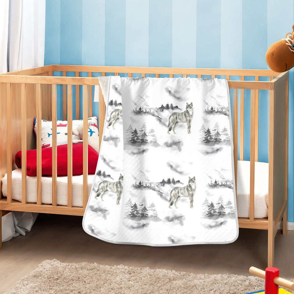Ollabaky Forest Wolf baby blanket easy care and wash
