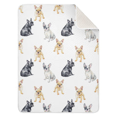 Ollabaky French Bulldog blanket adds playful nursery style and color.