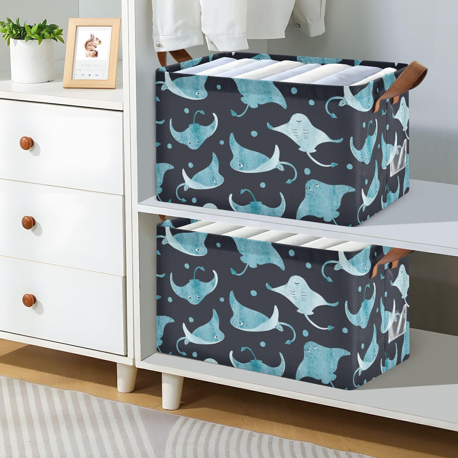 Ollabaky nursery organizer bin used for toys and baby items.