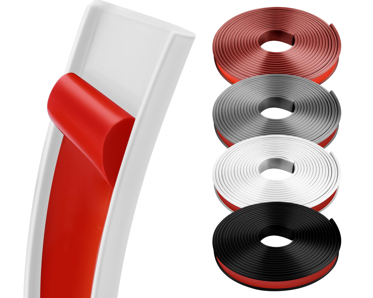 Olldag U-Shape Edge Banding on a desk edge provides scratch protection with a clean white finish.