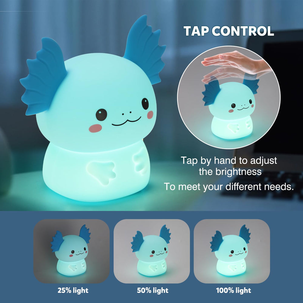 ollycasa Axolotl night light is gift-ready for birthdays or holidays
