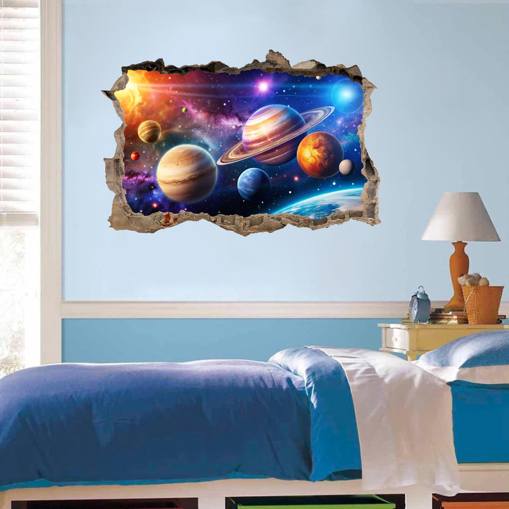 OLMIXA playroom planet stickers define a learning-friendly, imaginative corner.