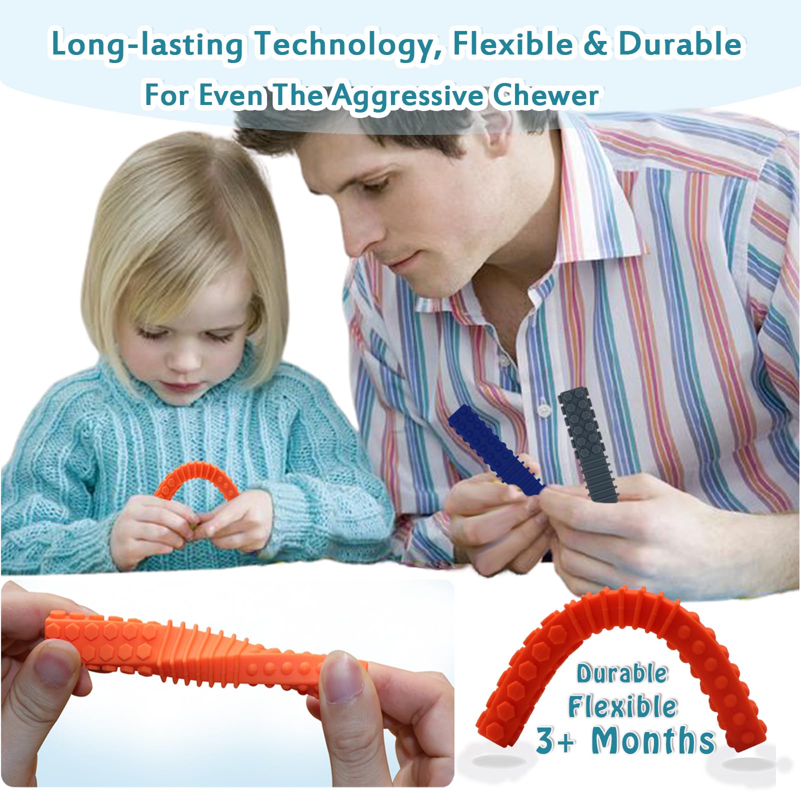 Olugu dishwasher-safe sensory necklace for convenient cleaning after chewing sessions