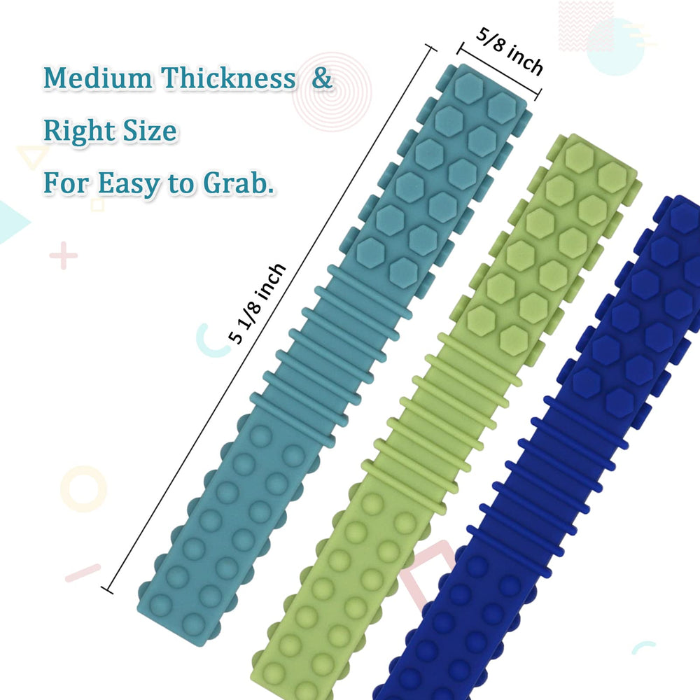 Olugu colorful chewy sticks support focus and soothing gums during playtime
