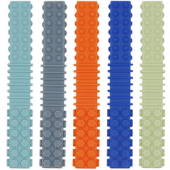 Olugu sensory chewy toys, 5-pack, colorful textured teether set for calming sensory play