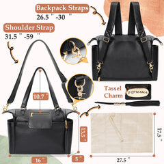 Omanmoli 14-pocket diaper bag organization keeps items within reach.