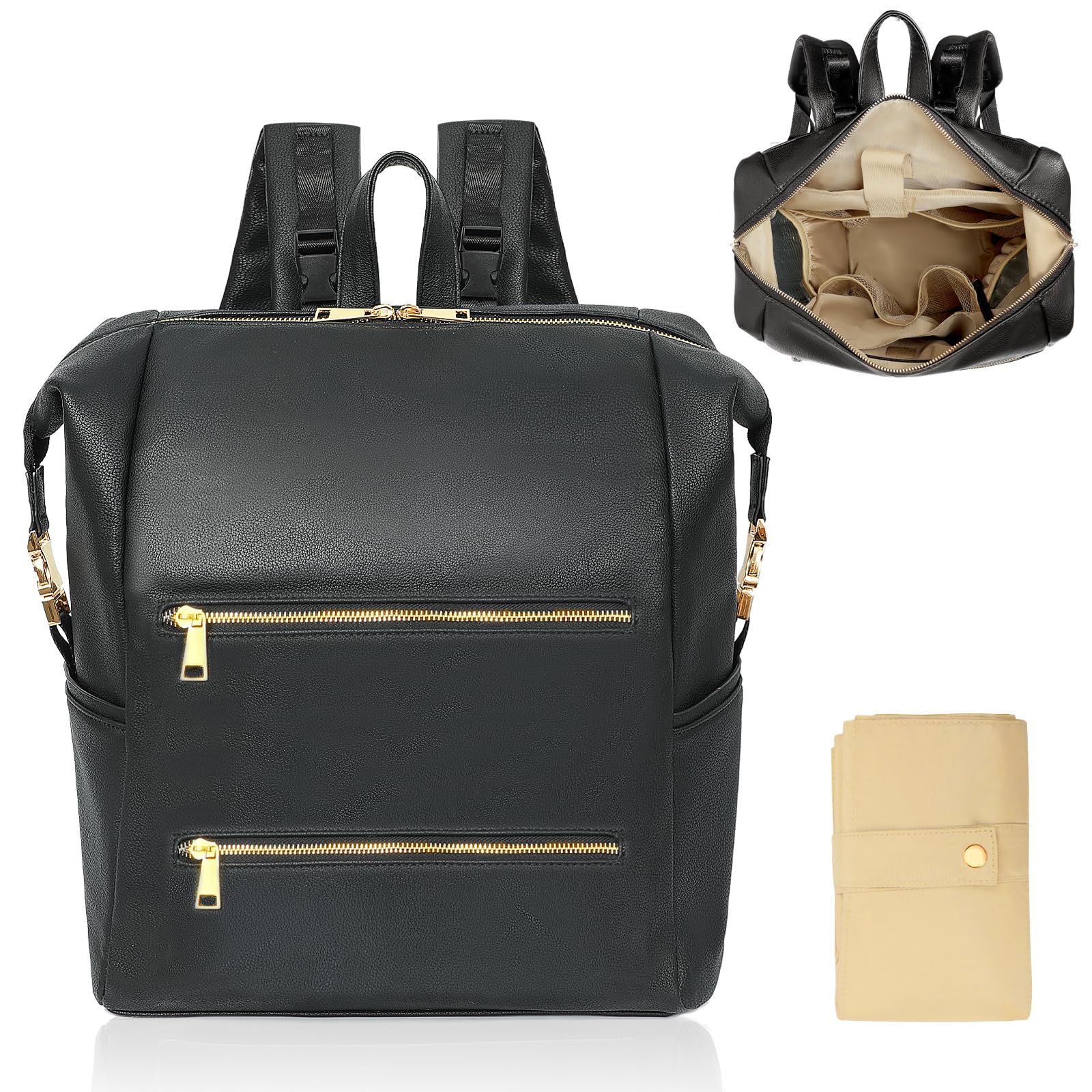 Omanmoli diaper bag backpack front view for everyday outings