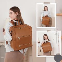 Omanmoli diaper bag backpack interior pockets keep items neatly arranged.