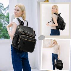 Omanmoli diaper bag backpack interior pockets for organized storage.