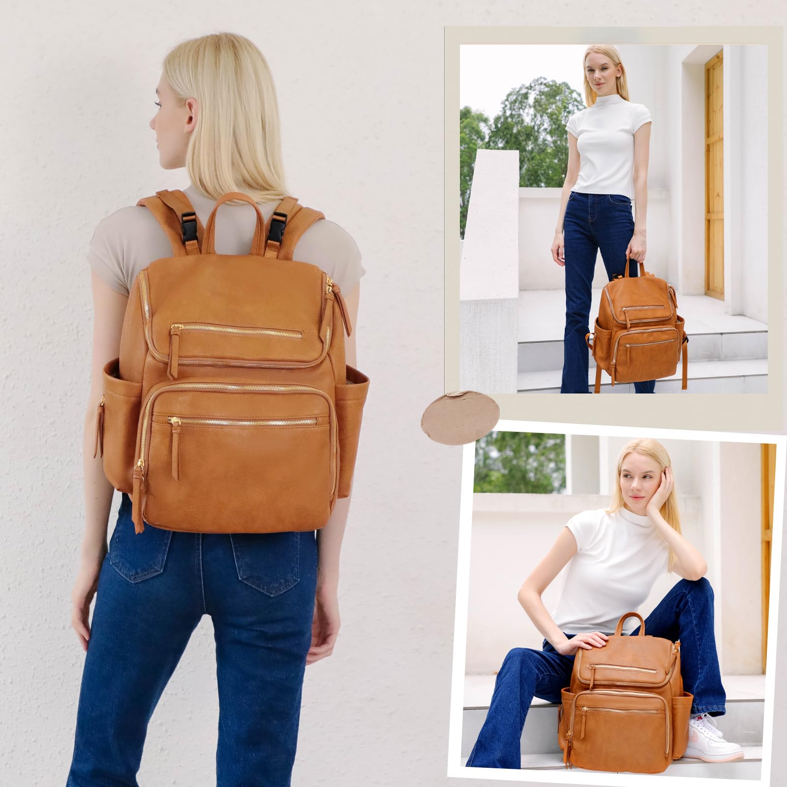 Omanmoli honey diaper bag insulated pockets keep bottles at the right temp