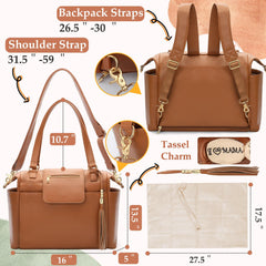Omanmoli diaper bag includes changing pad for quick onsite changes