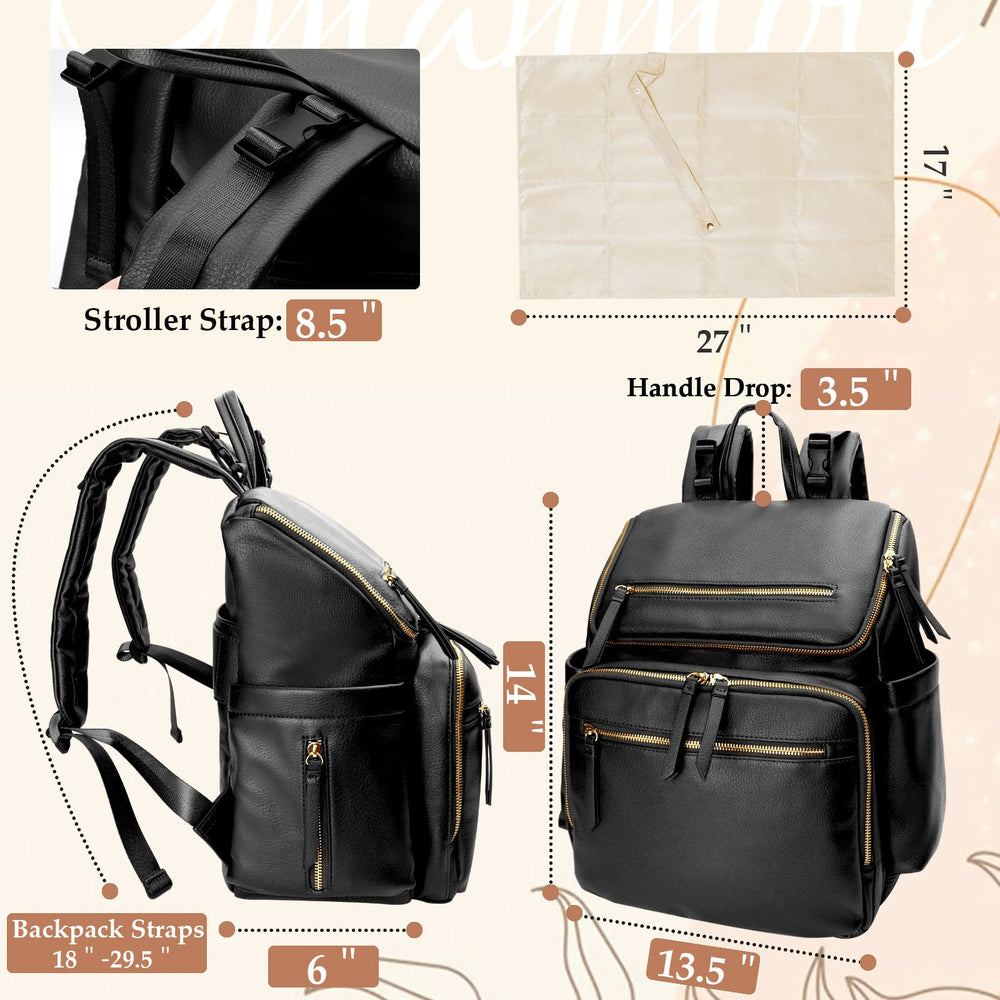 Omanmoli diaper bag insulated pockets keep drinks and milk at temp.