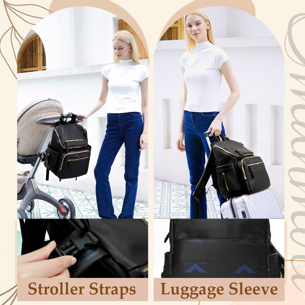 Omanmoli diaper bag luggage sleeve for travel with stroller.