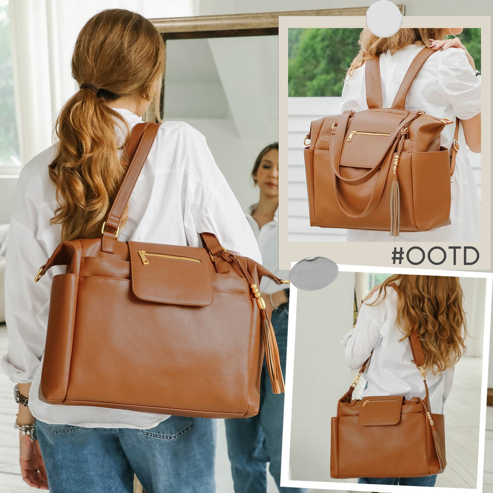 Omanmoli diaper bag tote inner pockets organize baby essentials on the go