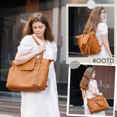 Omanmoli tote main pocket design offers easy on-the-go organization.