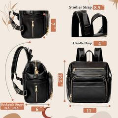 Omanmoli diaper bag features a USB charging port for on-the-go power.