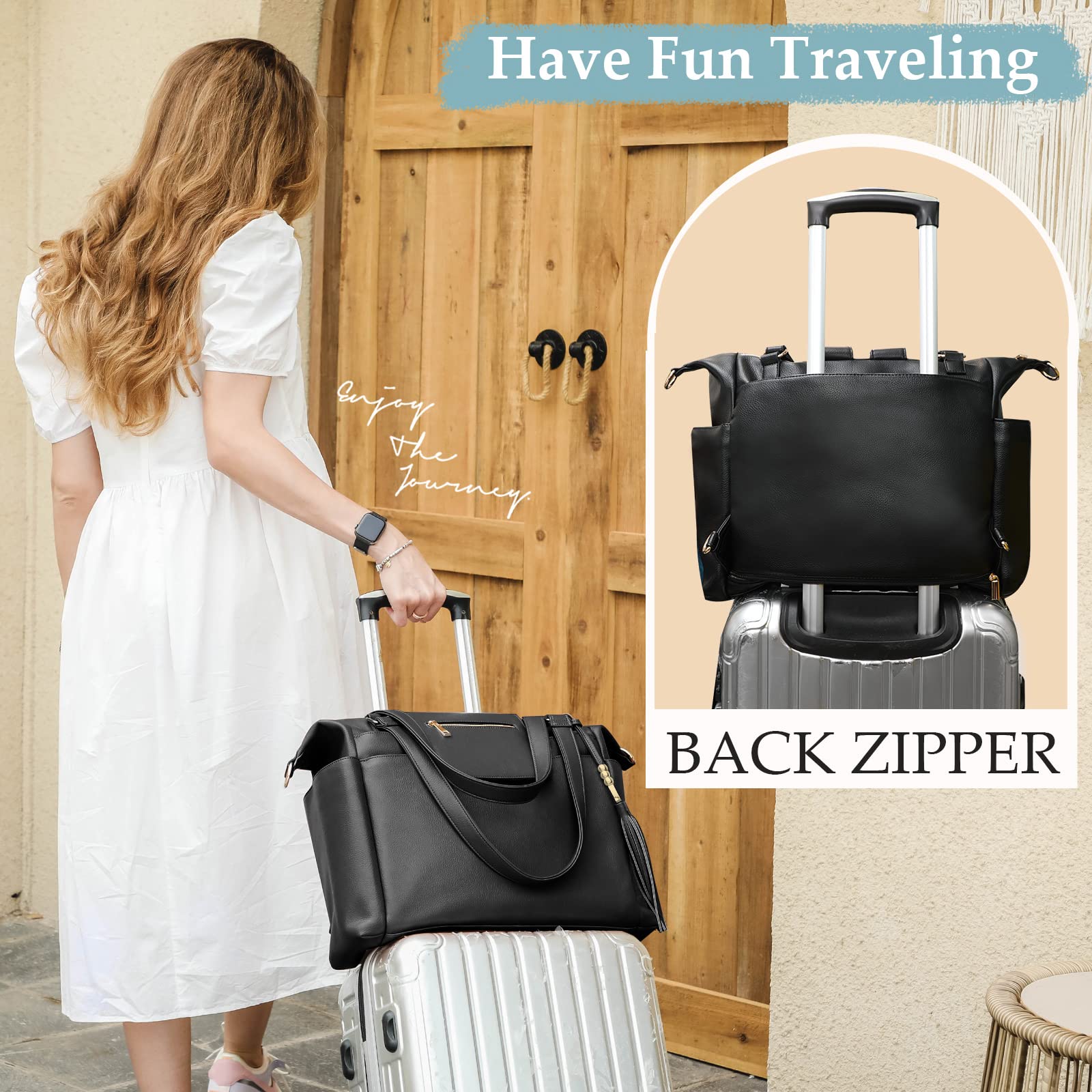 Omanmoli trolley sleeve compatibility for easy luggage handling during travel.