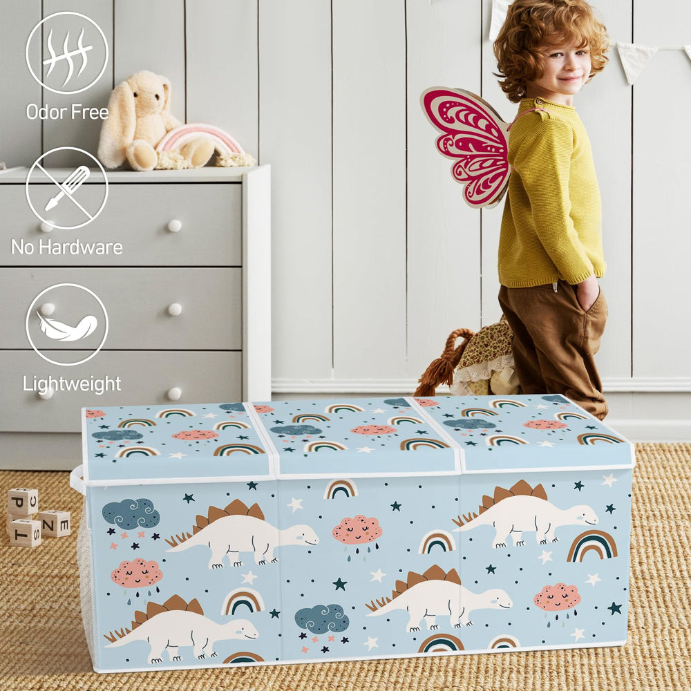 omedecal 124L capacity helps store plush toys, books, and clothes neatly.