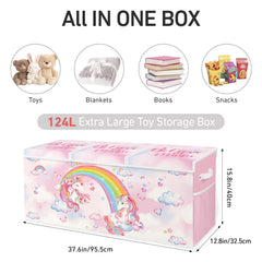 Omedecal toy box interior dividers help organize toys and books.