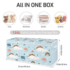 omedecal extra-large box with rigid PP frame for durable organization.