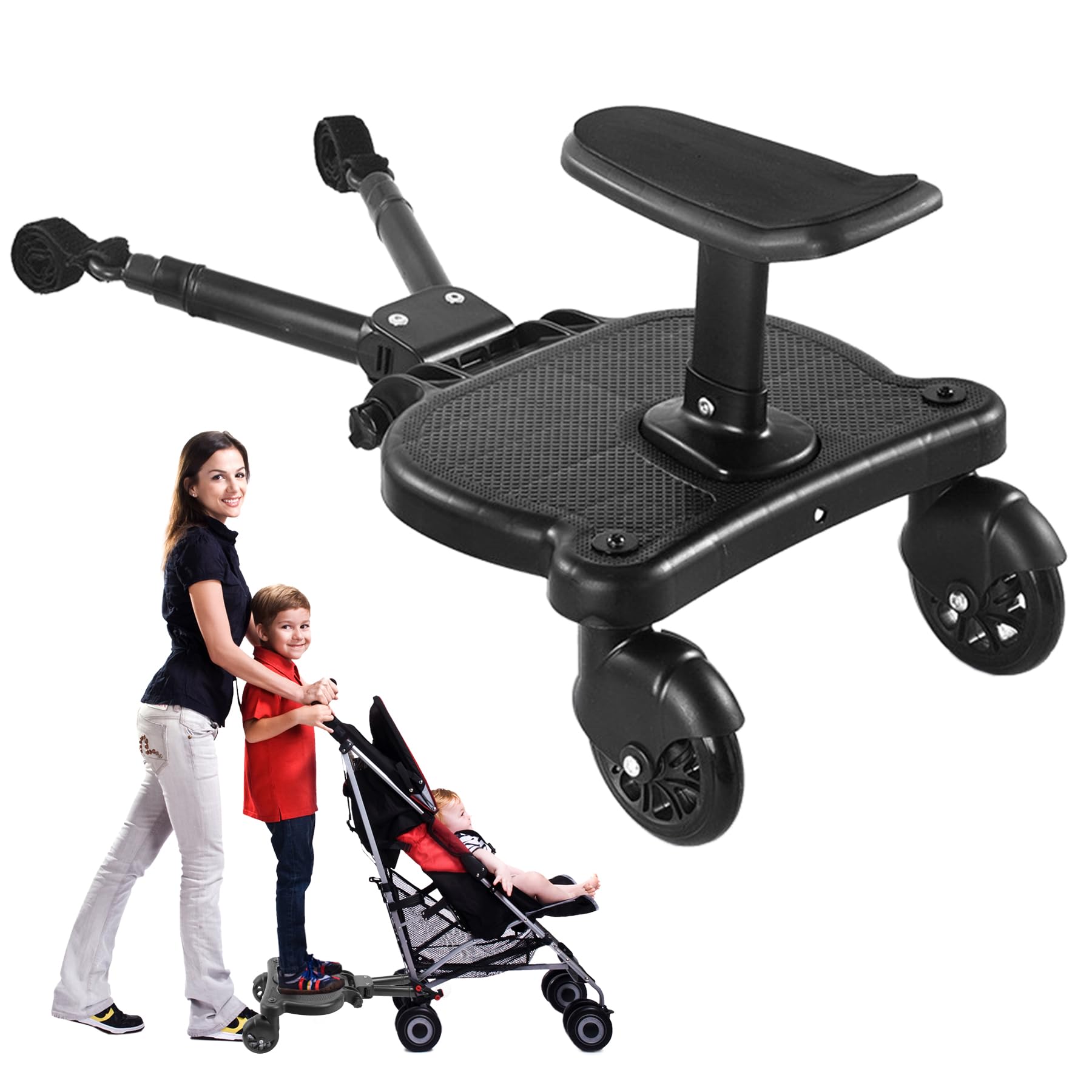 OmegaGym 2026 universal stroller board with detachable seat for versatile use