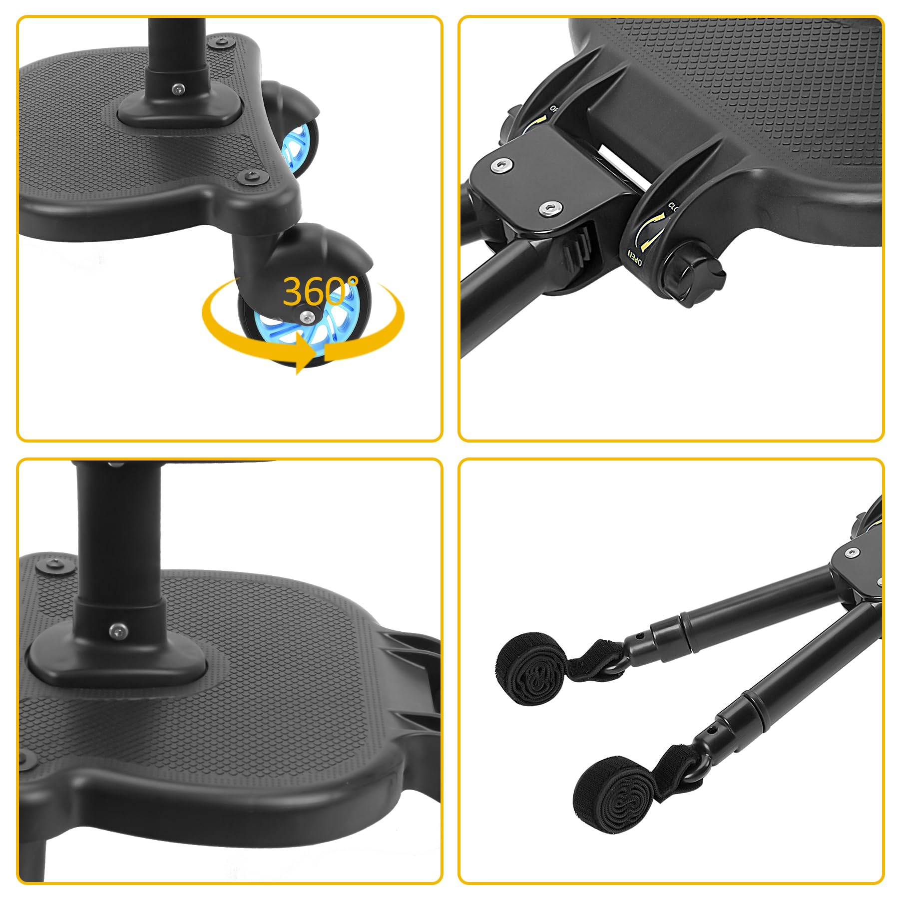 OmegaGym 55-pound capacity supports growing siblings during outings.