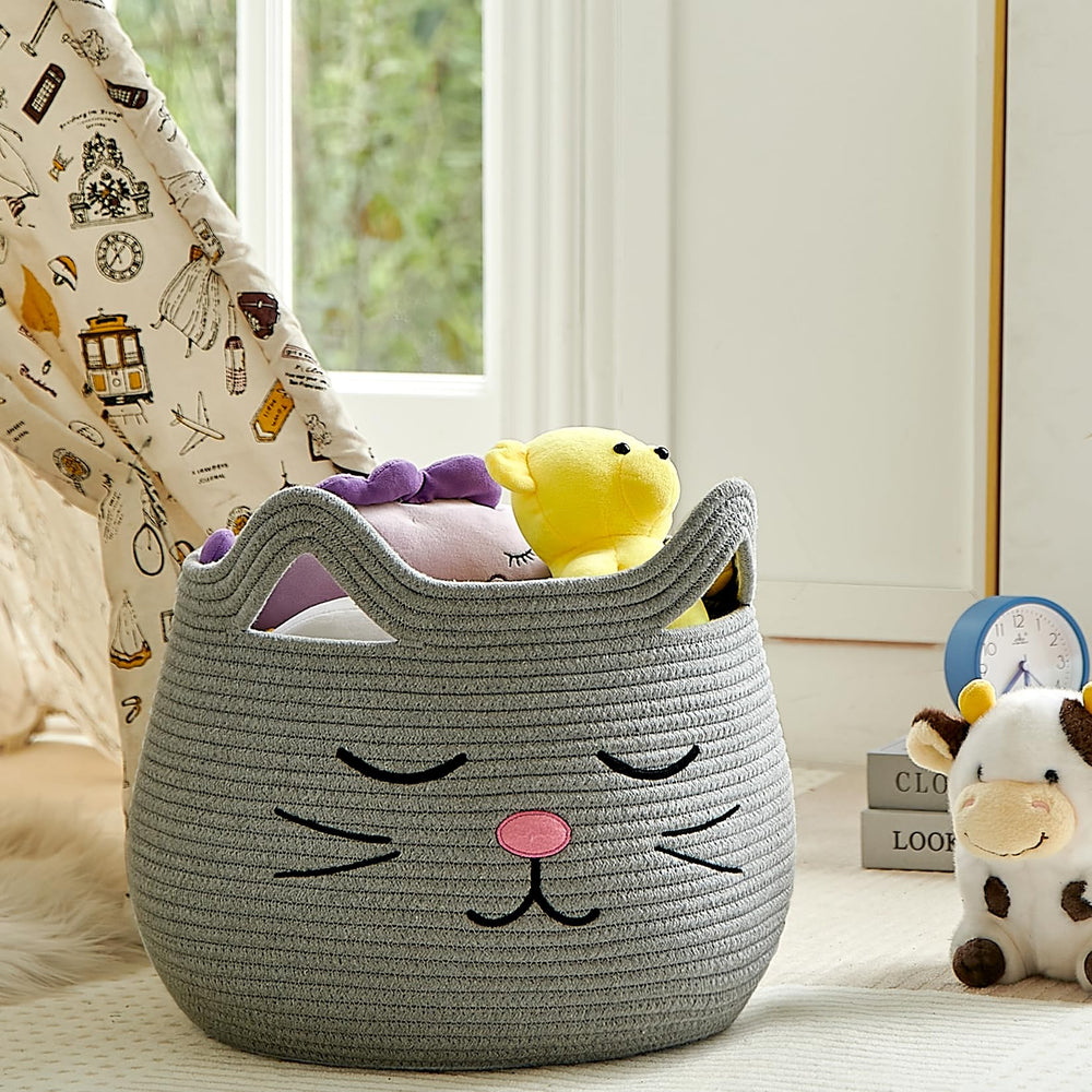 OMERAI animal baskets cotton rope material feels soft and durable.