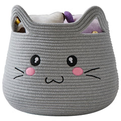 OMERAI cat basket with cat-face design for playful nursery decor