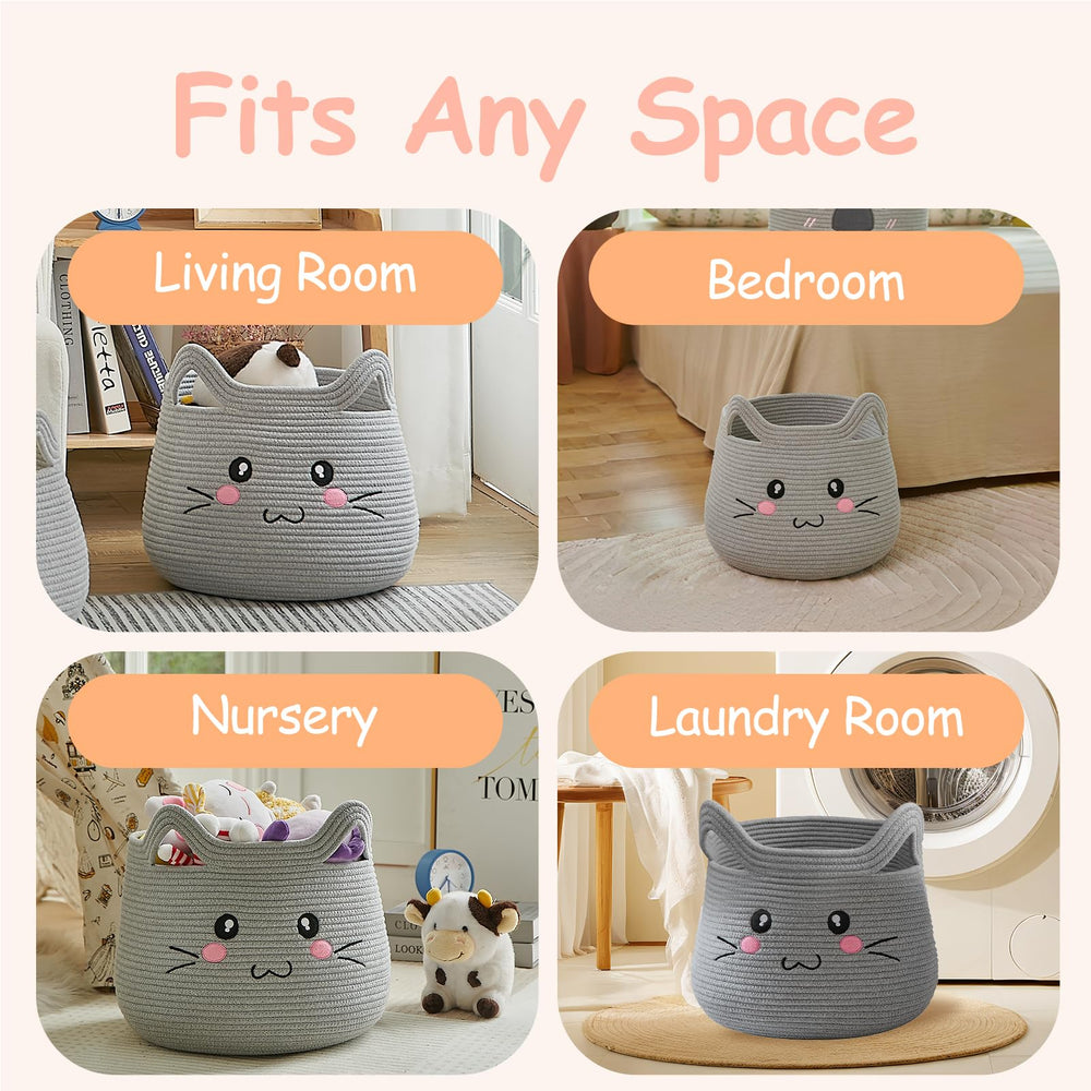 OMERAI cat basket serves as toy storage in nursery