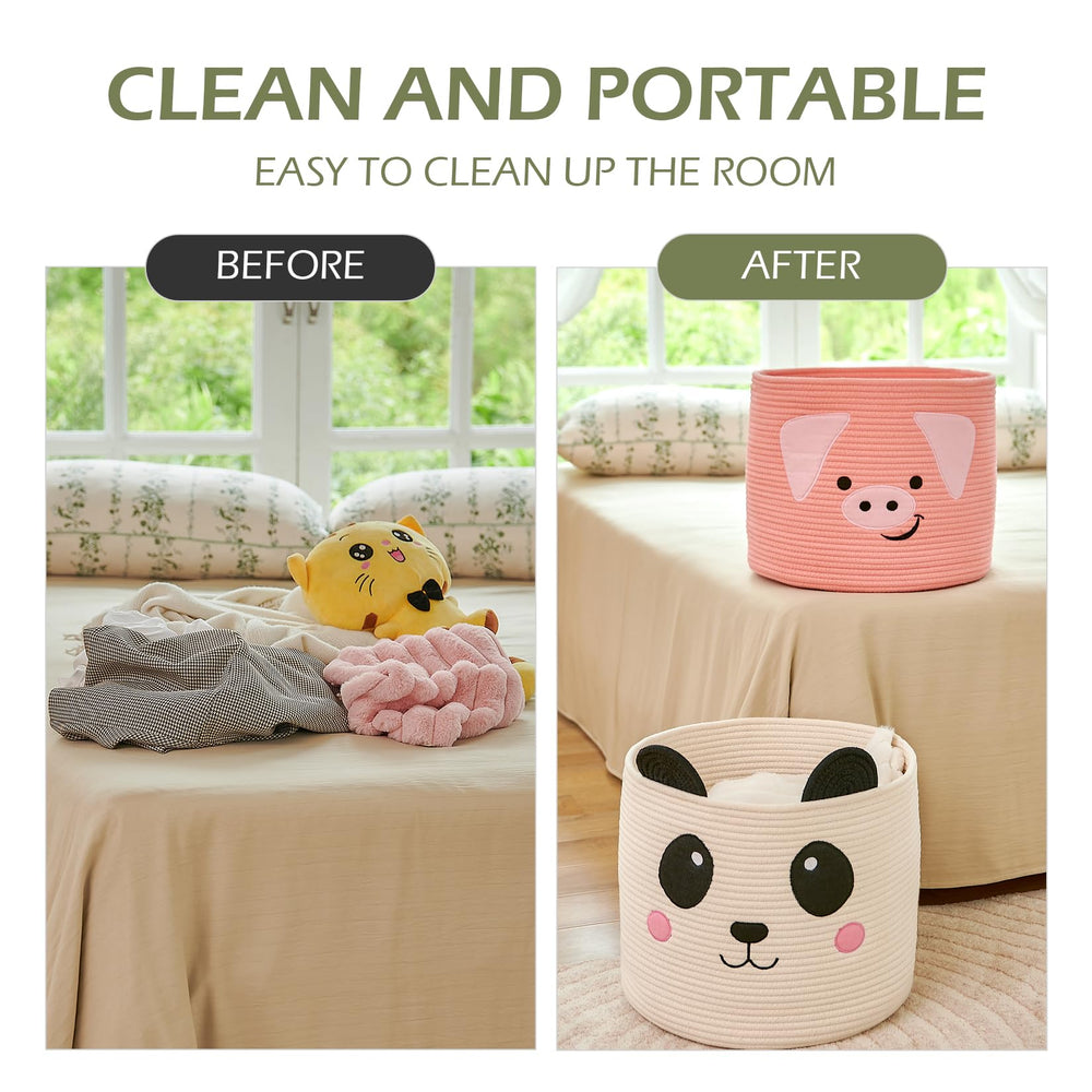 OMERAI safe cotton rope material with no sharp edges for kids' rooms.