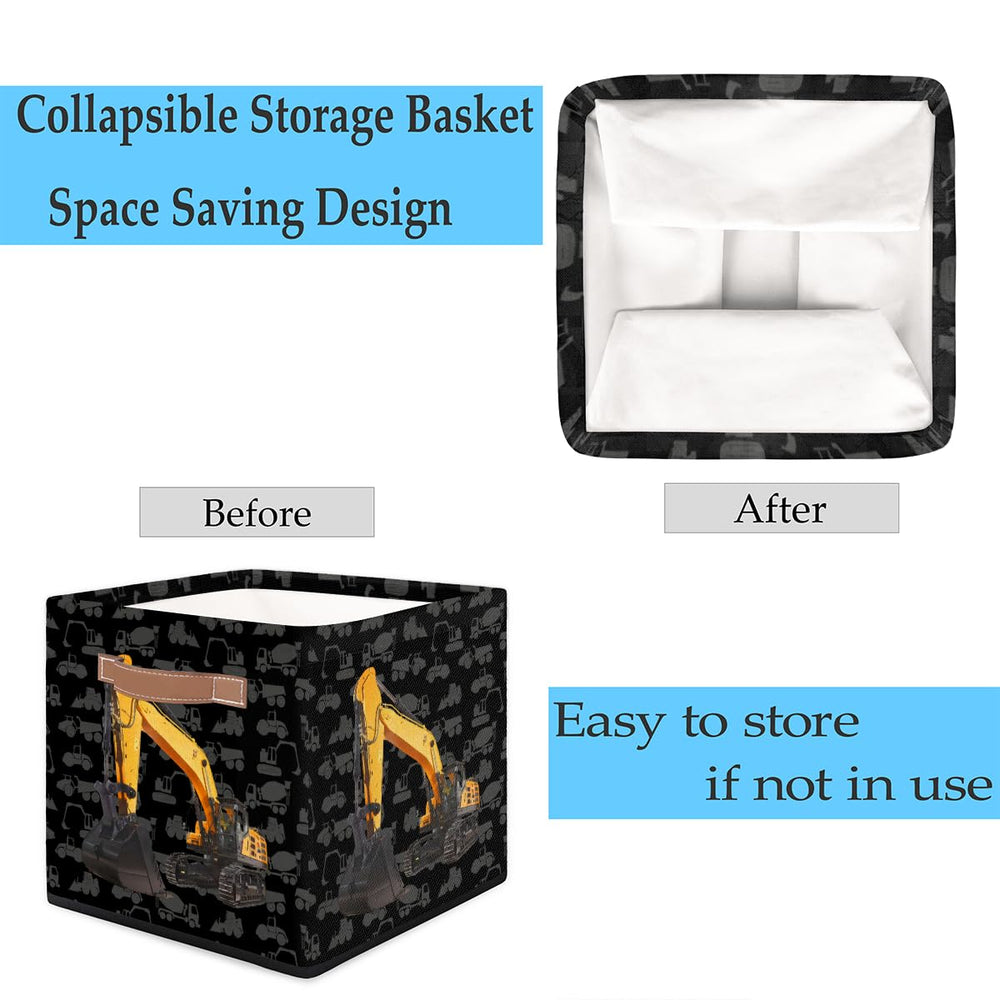 OMFUNS Excavator Storage Basket fits closets and shelves for organized laundry and clothing.