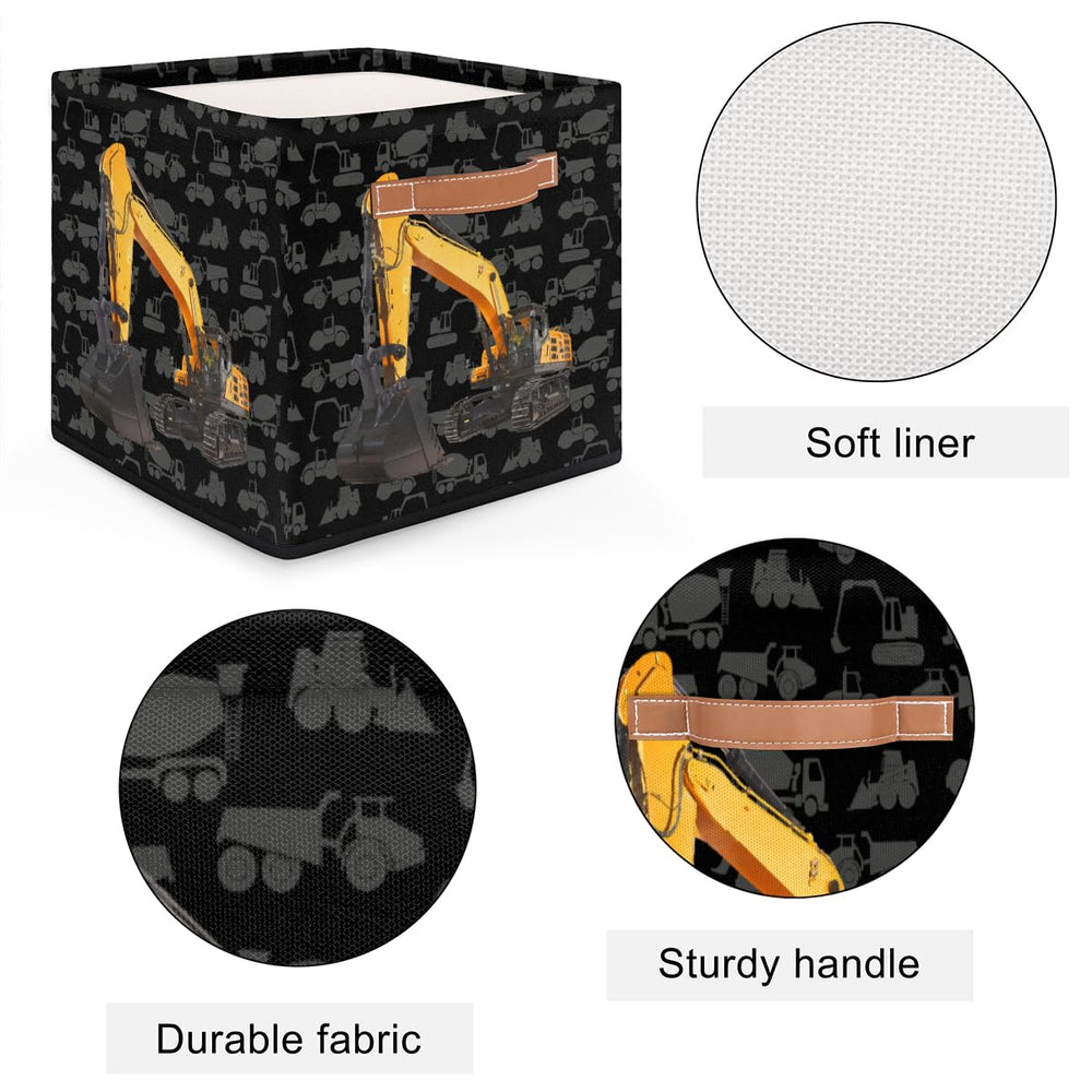 OMFUNS Excavator Storage Basket foldable design saves space when not in use.
