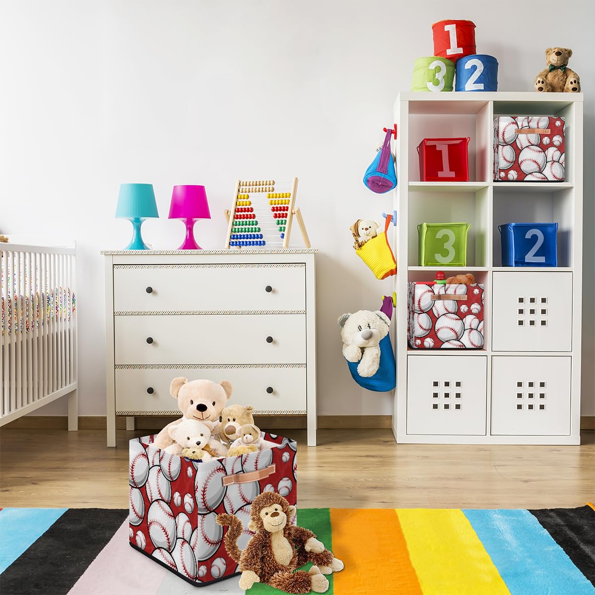 OMFUNS storage basket enhances living room and bedroom organization with style.