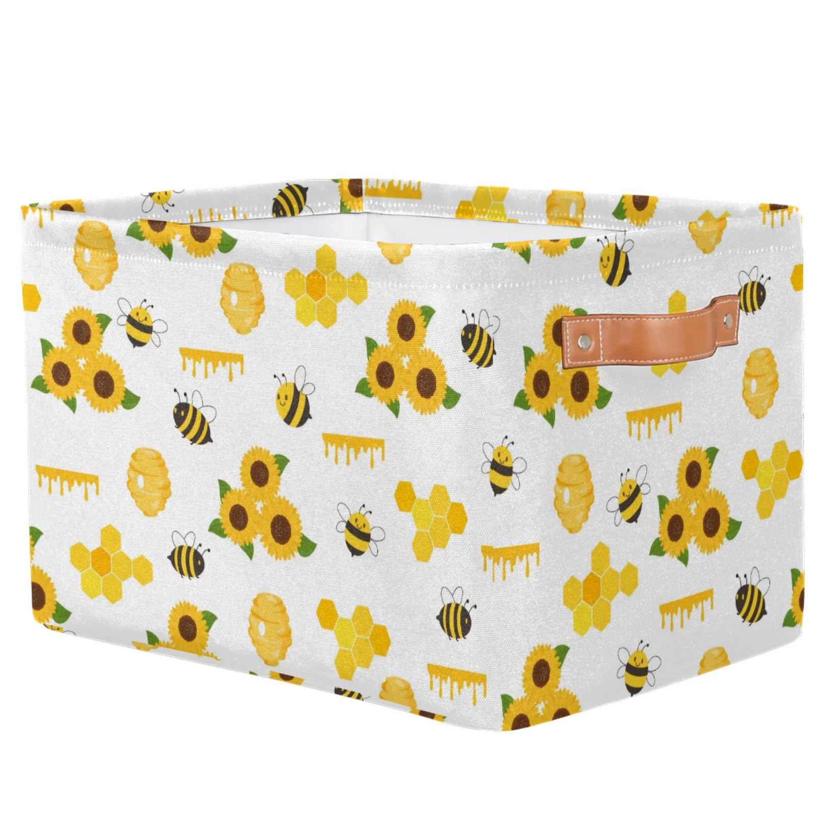 OMFUNS rectangle storage basket folded design for space-saving storage