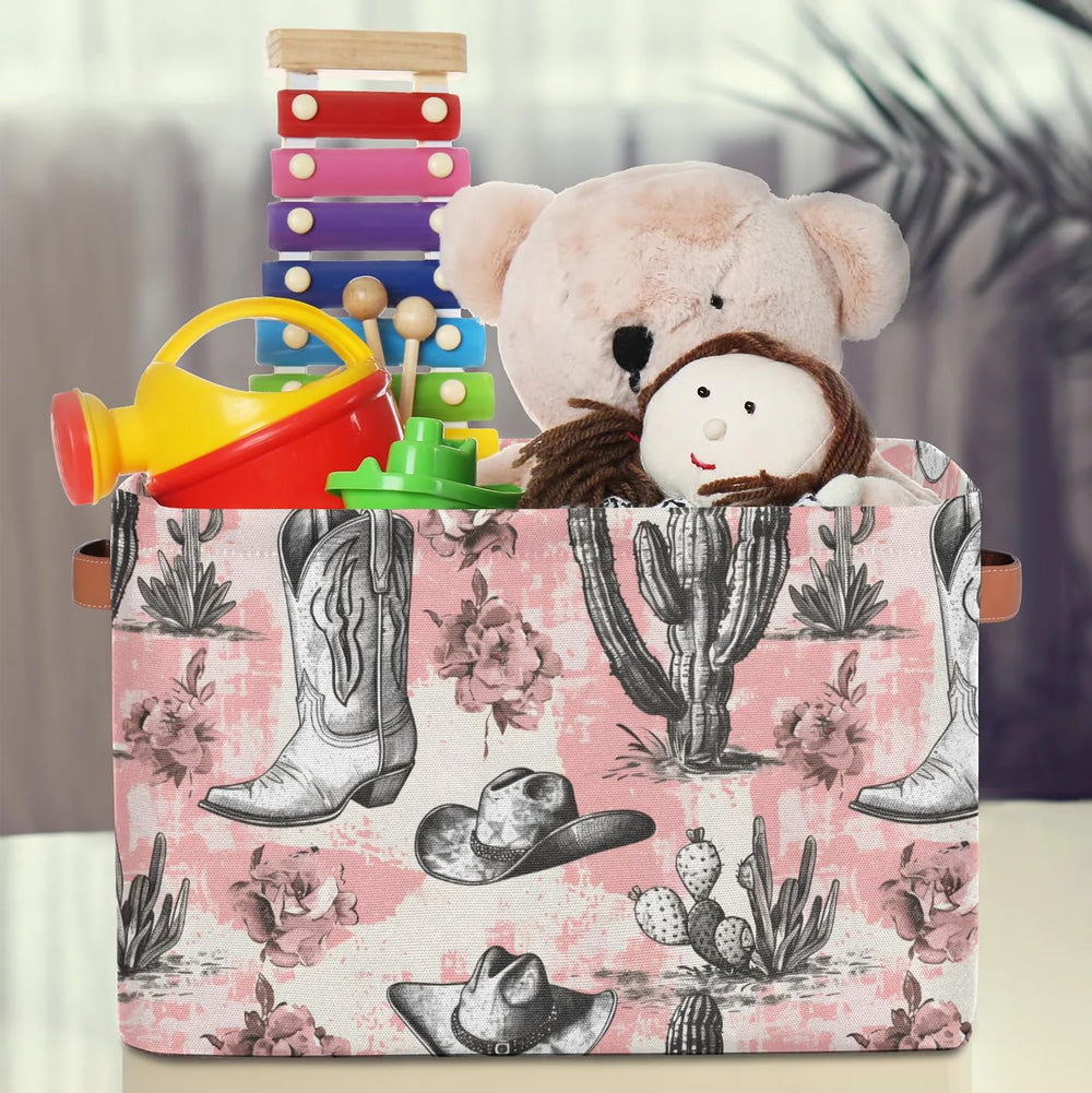 OMFUNS storage bin in use with toys showing large capacity