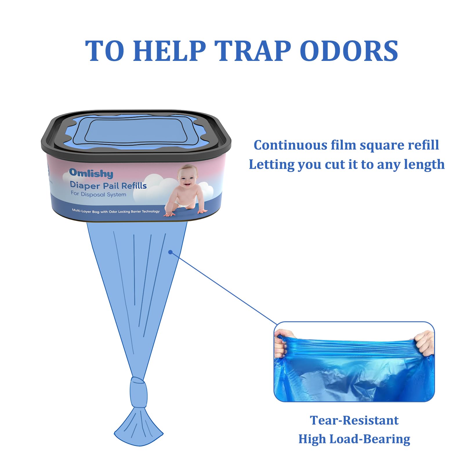 Omlishy 4-pack includes durable refills for pails.