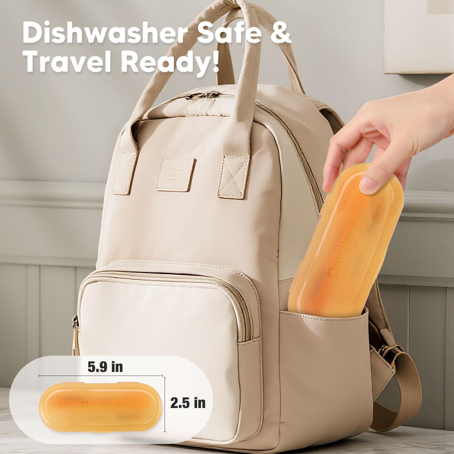 Compact travel case keeps spoons organized during outings.