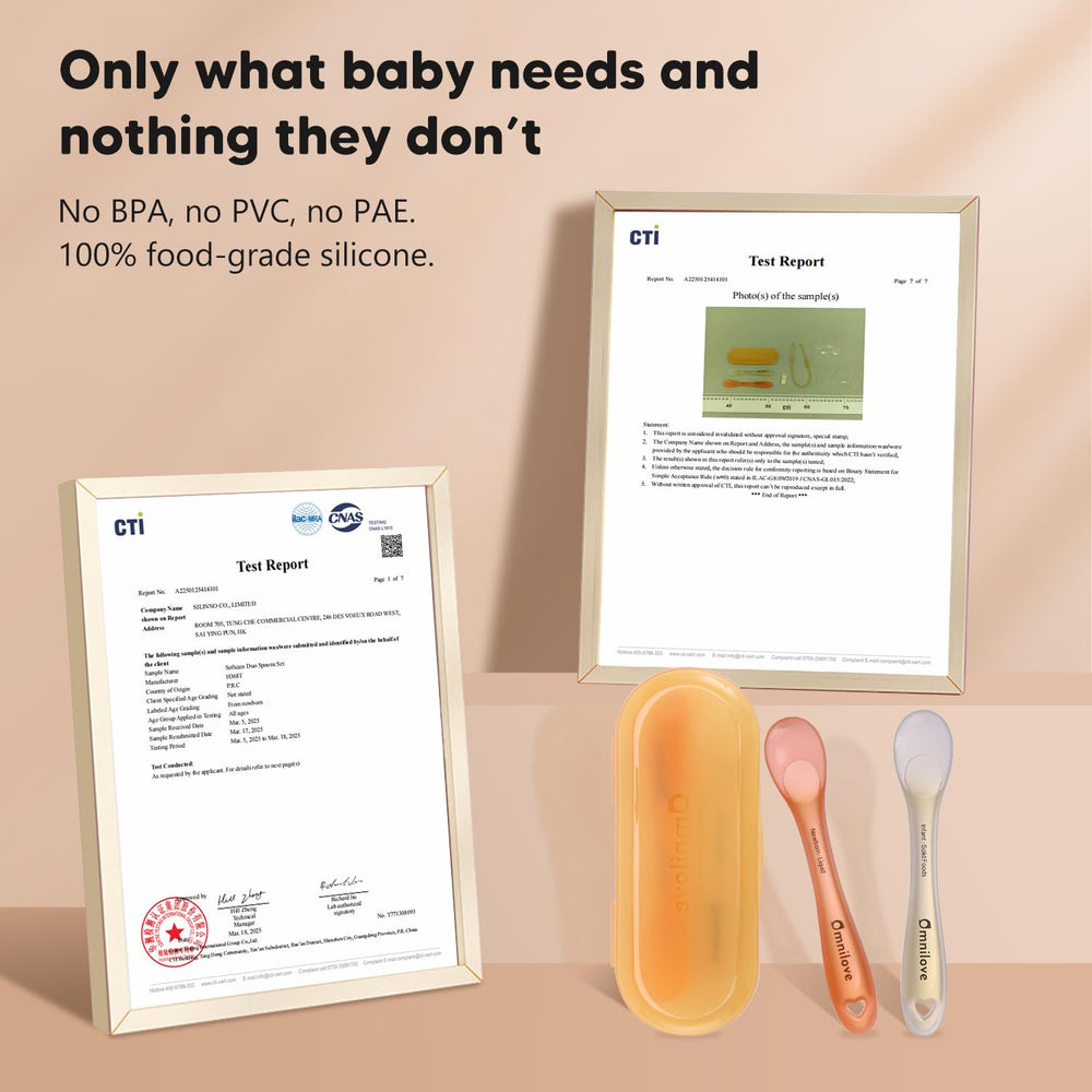 Gift-ready Omnilove set with two spoons, case, and chain