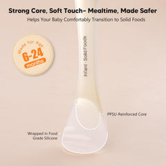 Omnilove spoons in two softness levels for growing babies.