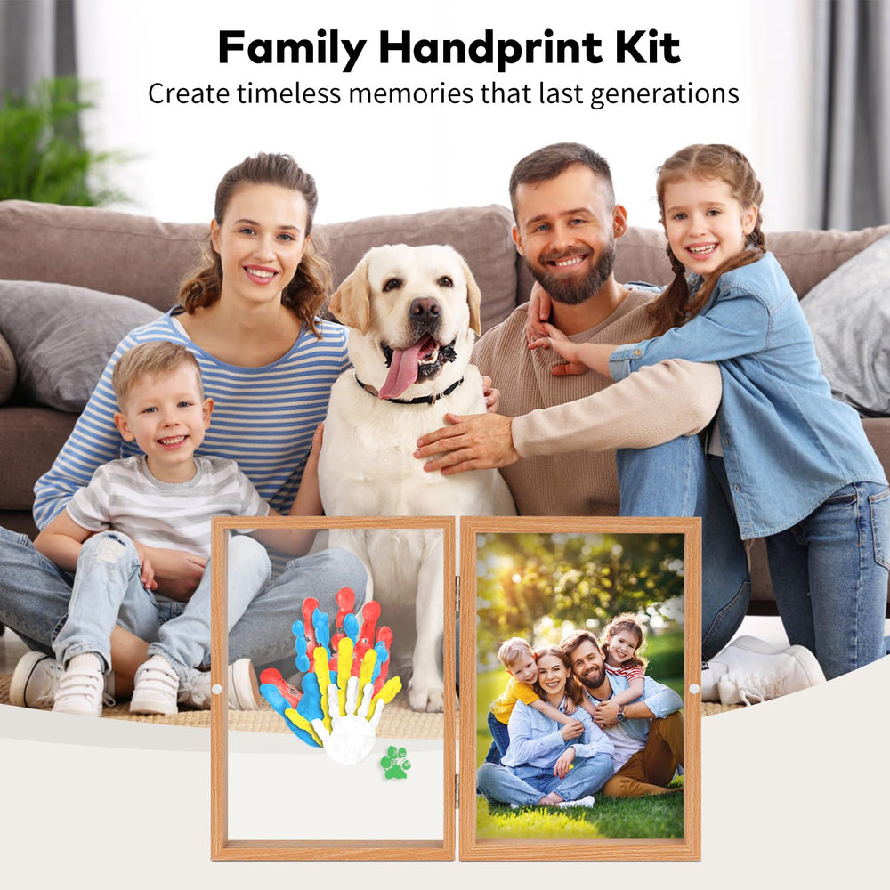 Omrhvi frame with photo area demonstrates dual display for treasured baby moments and family photos.