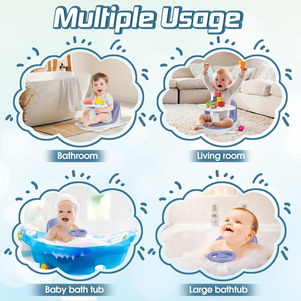 OMYbaby bath seat blue gift idea — ideal infant shower present