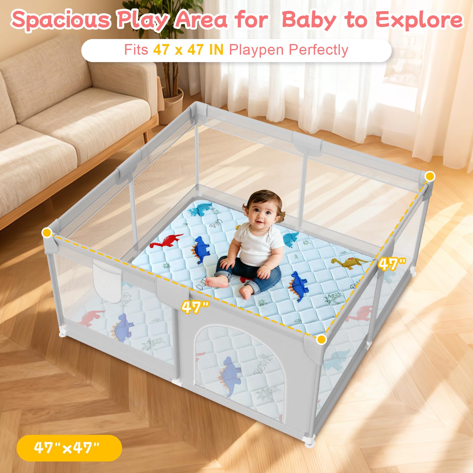 Great for babies aged 0-6 months to explore safely.