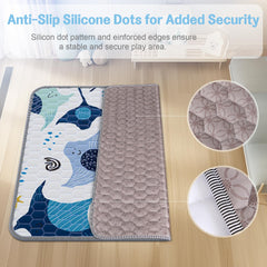 omzer Baby Play Mat folded compactly for easy storage or travel