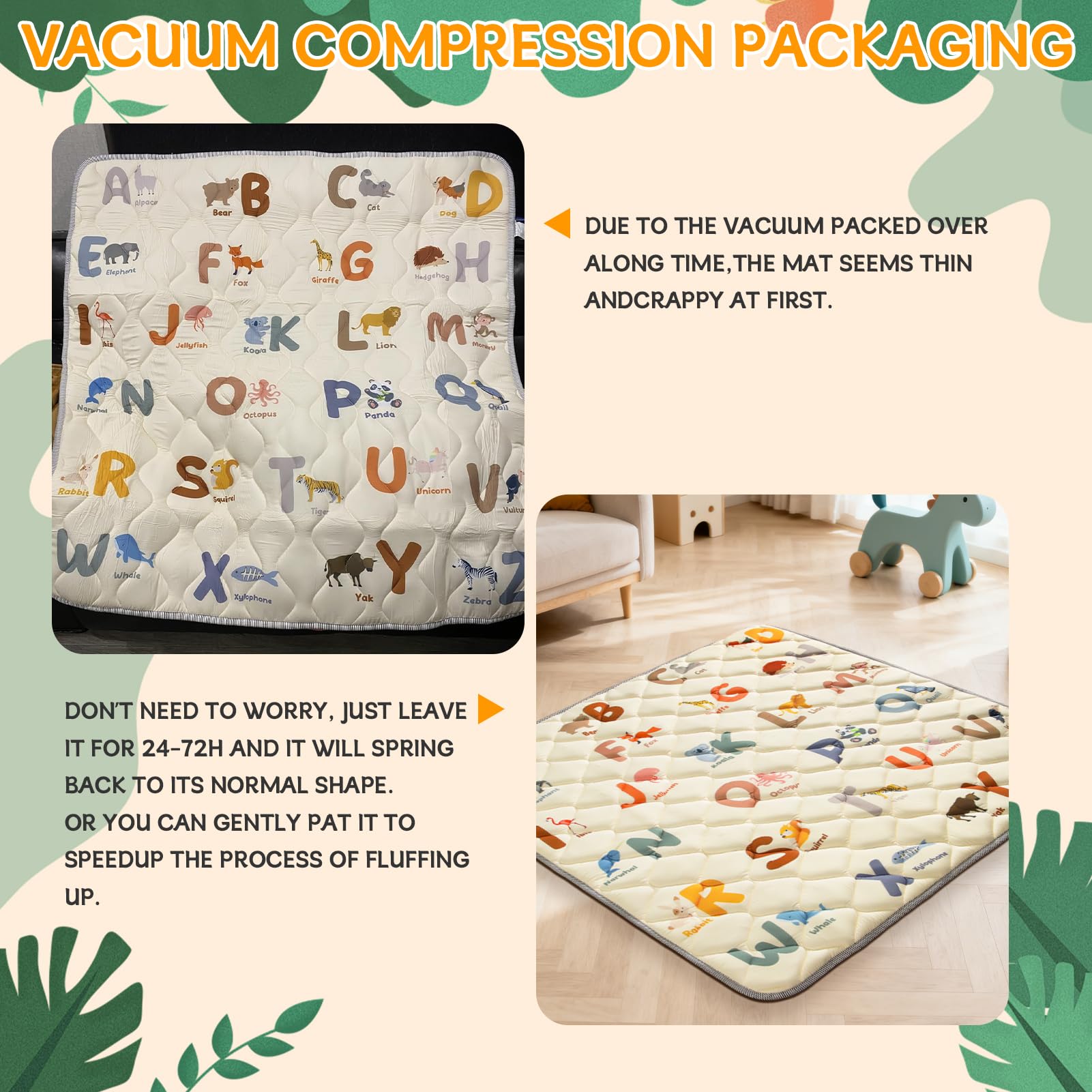 Omzer play mat suitable for outdoor tent use and clean play surface