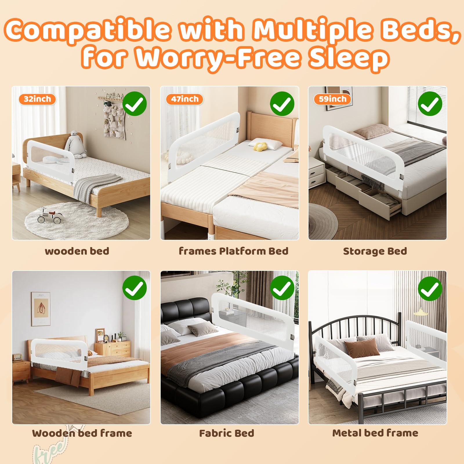 omzer Bed Guard Rail includes a machine-washable mesh cover for easy cleaning