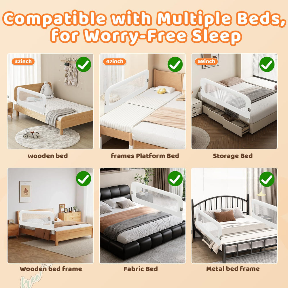 omzer Bed Guard Rail includes a machine-washable mesh cover for easy cleaning