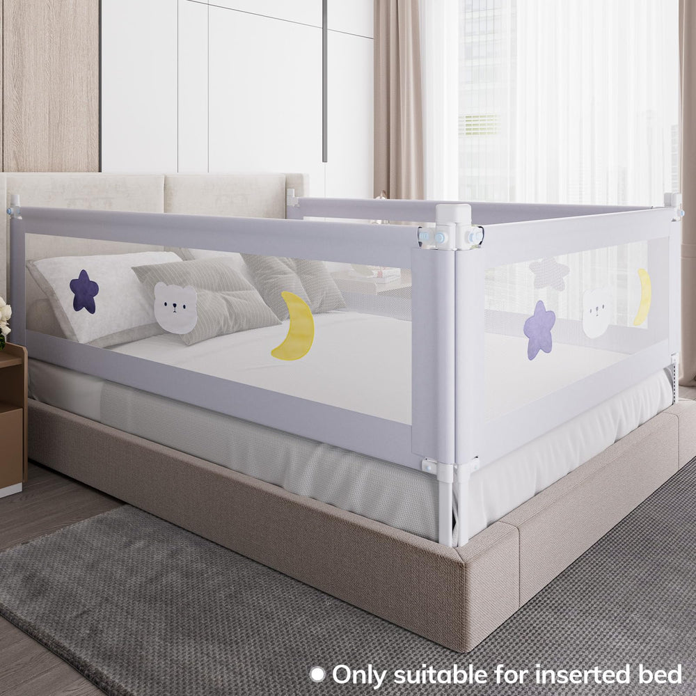 Omzer bed rail breathable mesh fabric offers visibility and easy cleaning