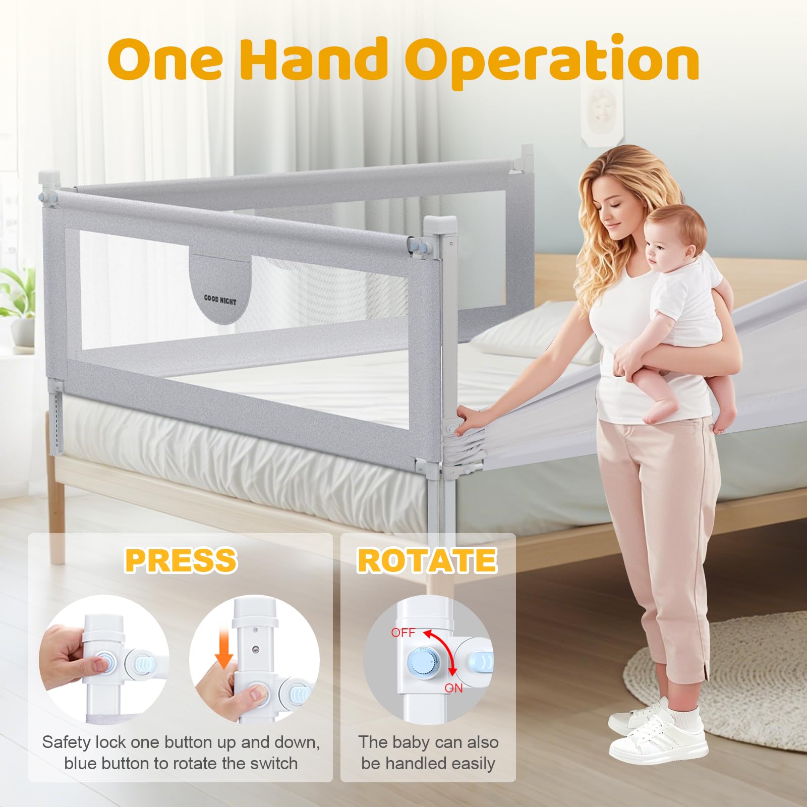 omzer bed rail king-size compatibility for larger beds